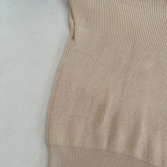 XXXiticat Capped Sleeve Sweater Vest Mock Turtle Knit Pullover Tank Shirt S M - Picture 7 of 9